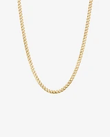 55cm (22") 4.5mm-5mm Width Solid Curb Chain in 10kt Yellow Gold