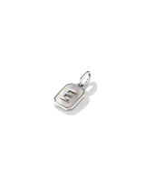 Letter Z Mother of Pearl Initial Pendant in Sterling Silver