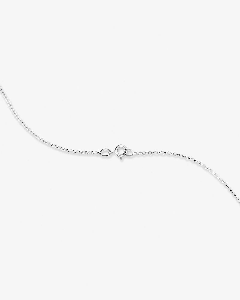 A' Initial necklace with 0.10 Carat TW of Diamonds in 10kt White Gold