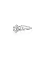 Bridal Set with 1 Carat TW of Diamonds in 14kt White Gold