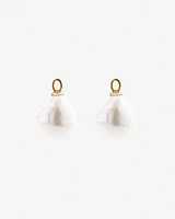 Drop Earrings with Cultured Freshwater Baroque Pearls in 10kt Yellow Gold