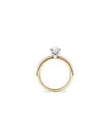 1.25 Carat TW Pear Laboratory-Grown Diamond Solitaire Engagement ring in 14kt Yellow and White Gold