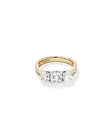 2.00 Carat TW Three Stone Round Brilliant Diamond Engagement Ring in 14kt Yellow and White Gold