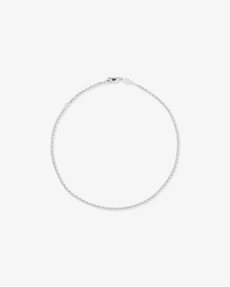 26cm (10.2") 1mm Width Belcher Chain Anklet in Sterling Silver