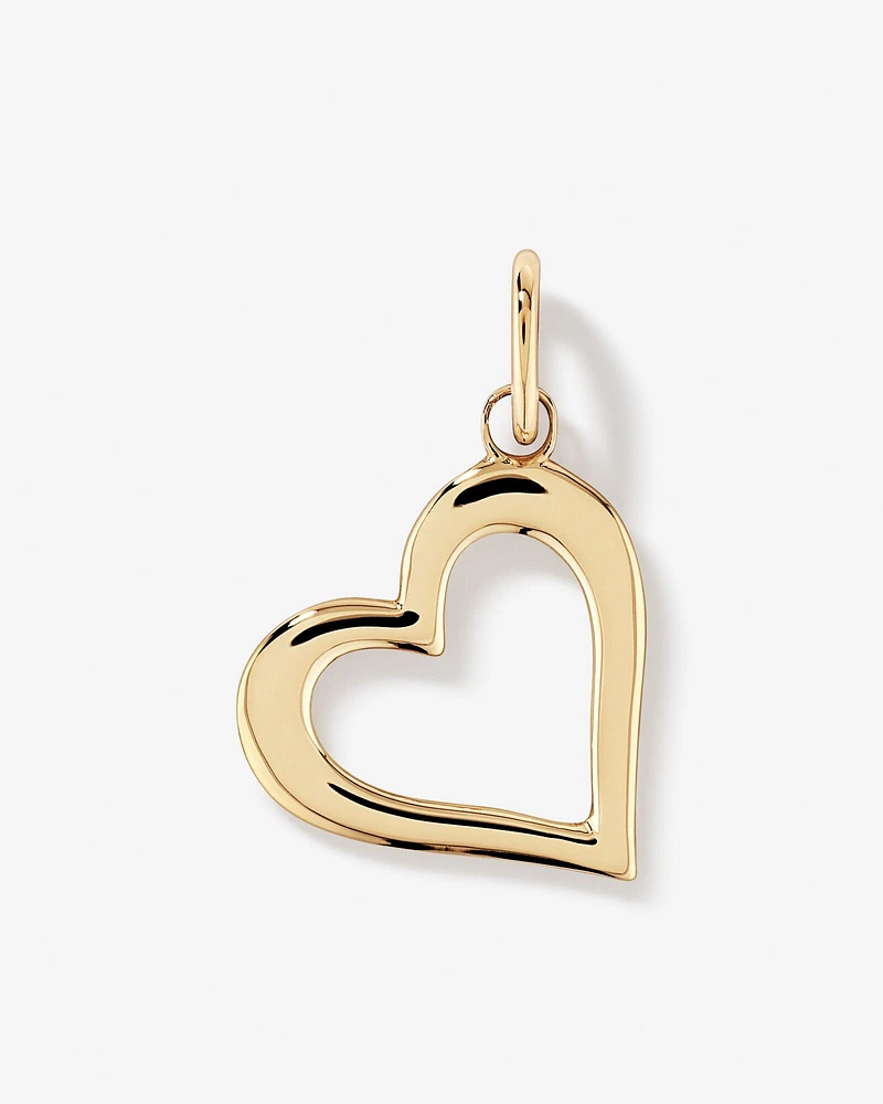 Open Love Heart Pendant in 10kt Yellow Gold