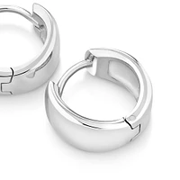 Polished Huggies in Sterling Silver