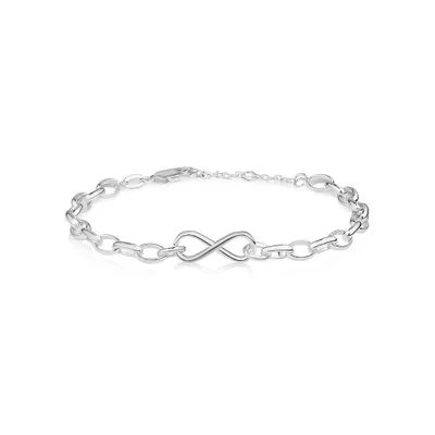 Infinity Belcher Chain Bracelet in Sterling Silver
