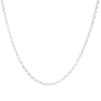 70cm (28") 3mm-3.5mm Width Oval Belcher Chain in Sterling Silver