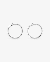 Hoop Earrings With 0.50 Carat TW Of Diamonds in 10kt White Gold