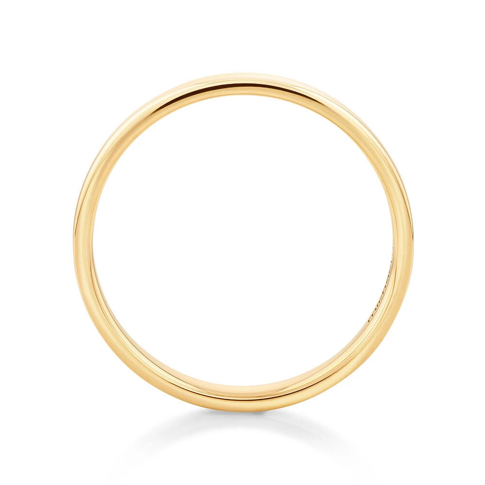 3mm Half Round Wedding Band in 10kt Rose Gold