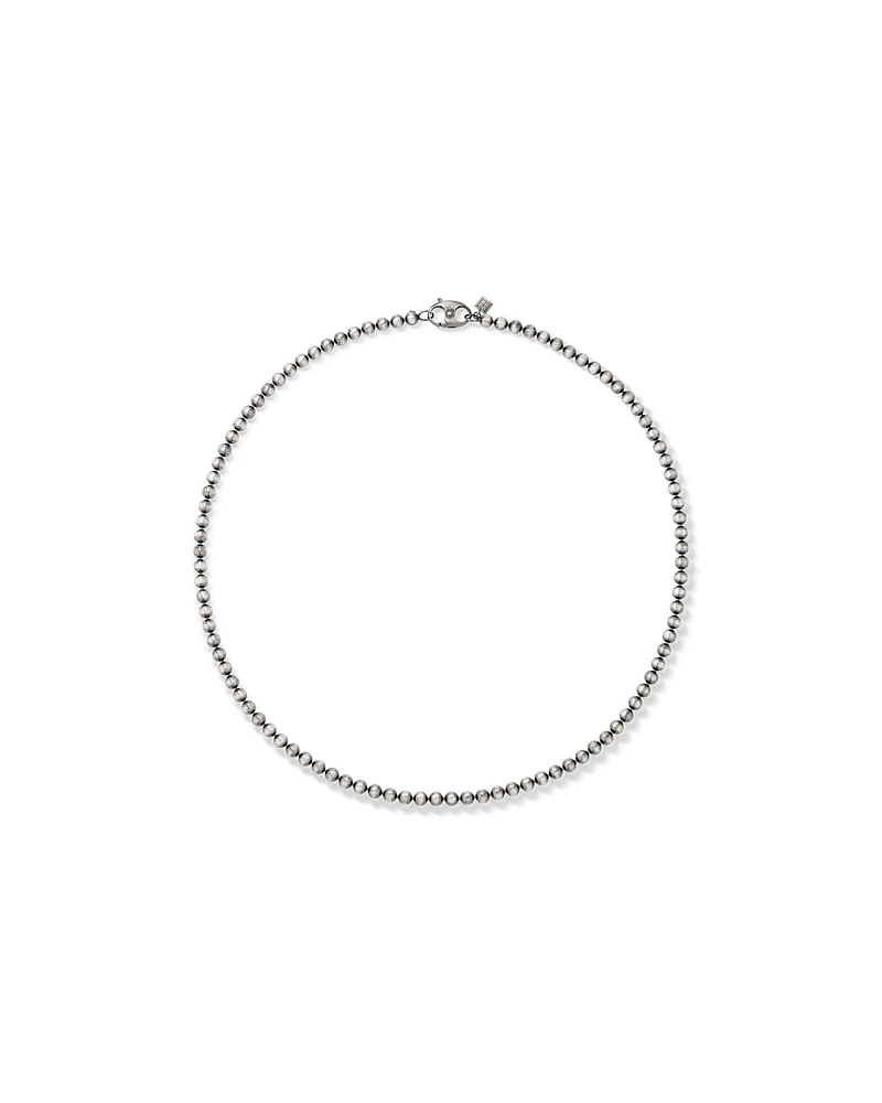 Ball Chain Necklace in Oxidised Sterling Silver