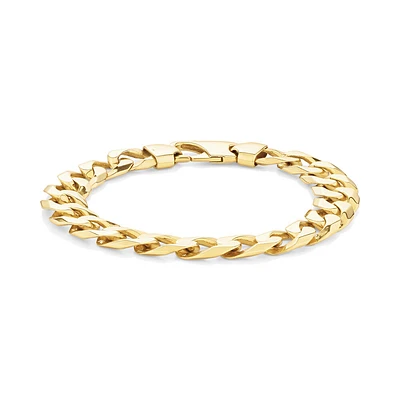 23cm (9.5") 12.5mm-13mm Width Curb Bracelet in 10kt Yellow Gold