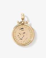 Half Sovereign Medallion Pendant in 10kt and 22kt Yellow Gold