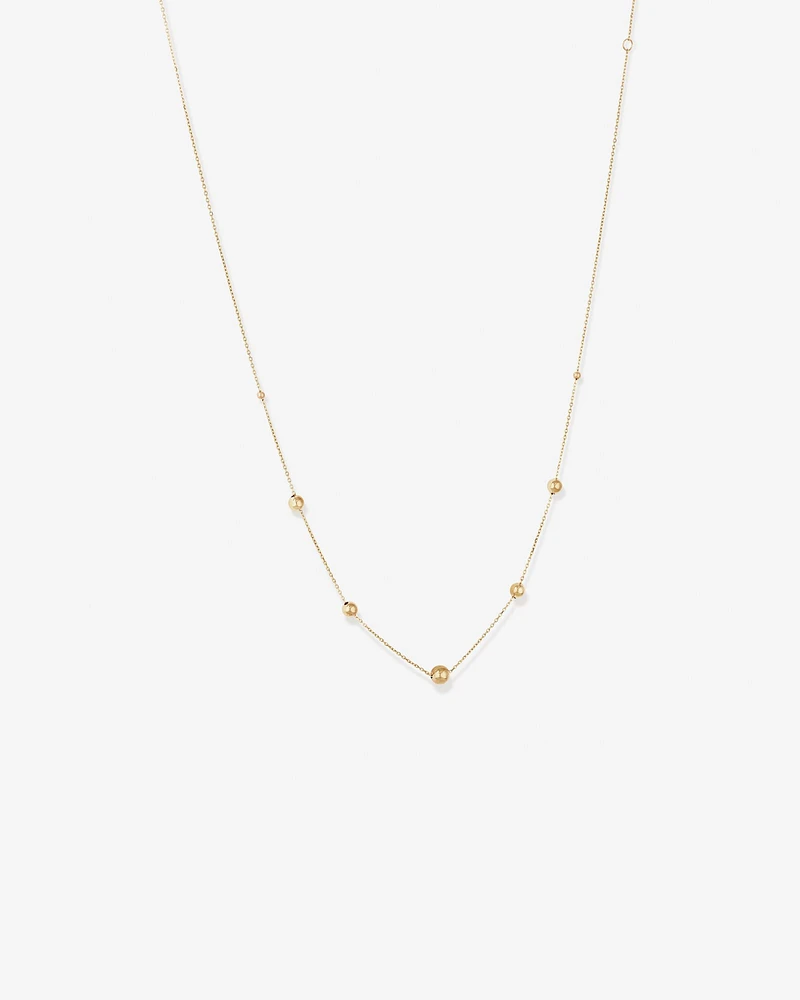 45cm (18") Bead Cable Chain in 10kt Yellow Gold