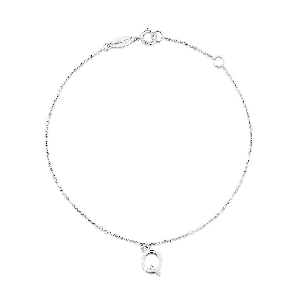 Bracelet à initiale « D » en argent
