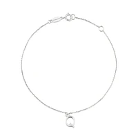 19cm (7.5") N Initial Bracelet in Sterling Silver