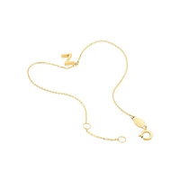 19cm (7.5") C Initial Bracelet in 10kt Yellow Gold