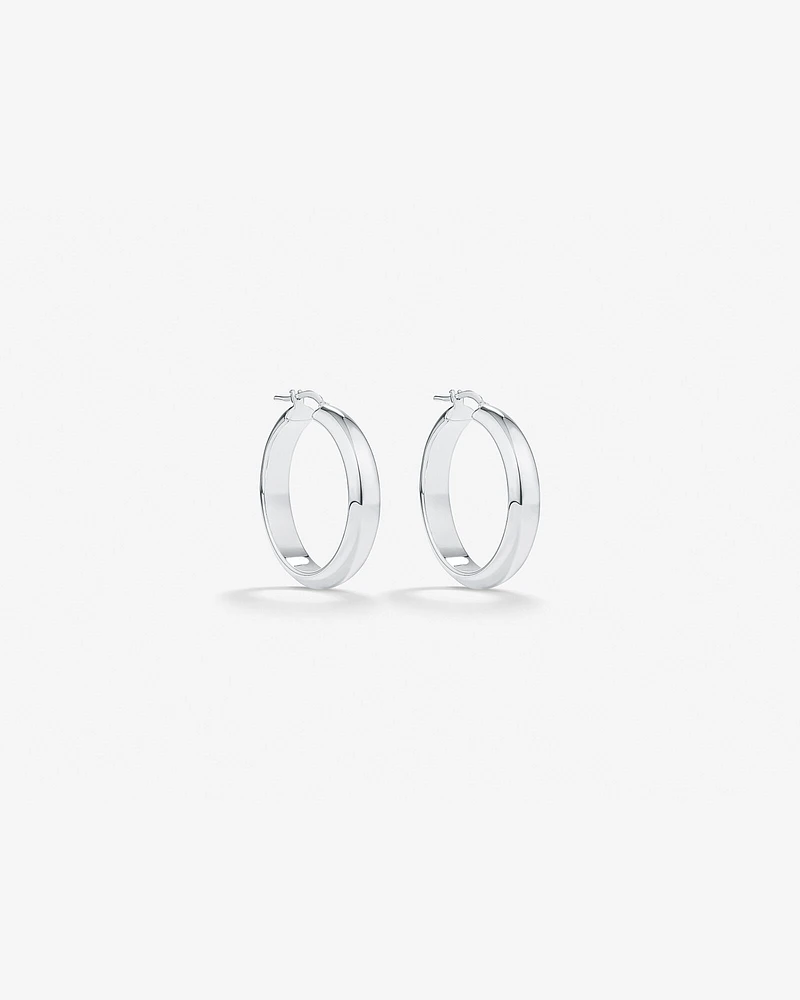 25mm Hoop Earrings in Sterling Silver