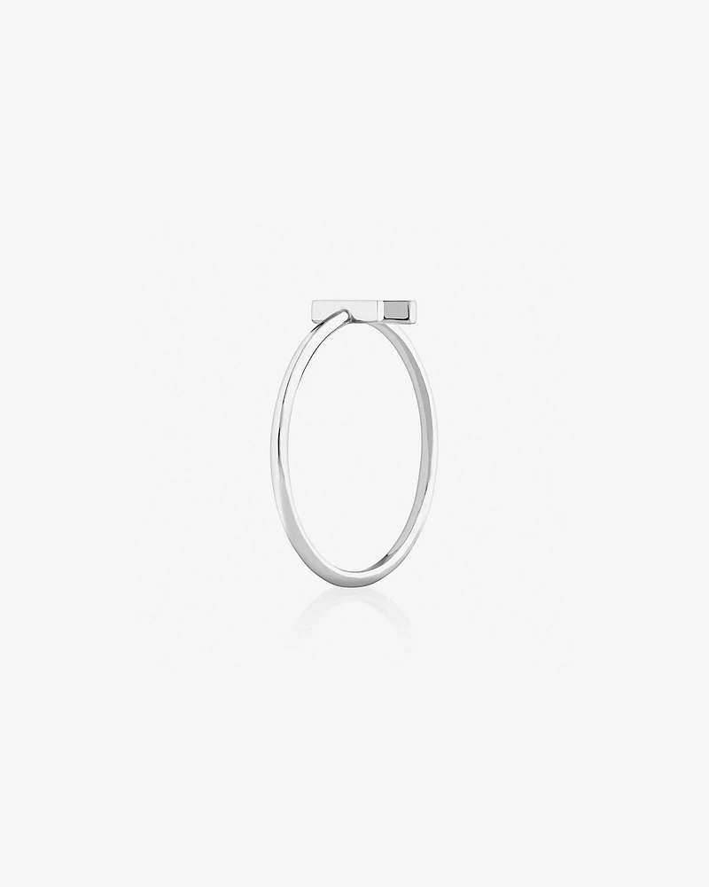 C Initial Ring in Sterling Silver