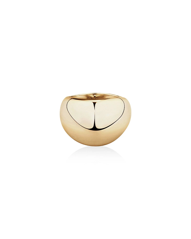 Wide Dome Ring in 10kt Yellow Gold