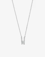 A' Initial necklace with 0.10 Carat TW of Diamonds in 10kt White Gold