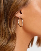 25mm Hoop Earrings in Sterling Silver