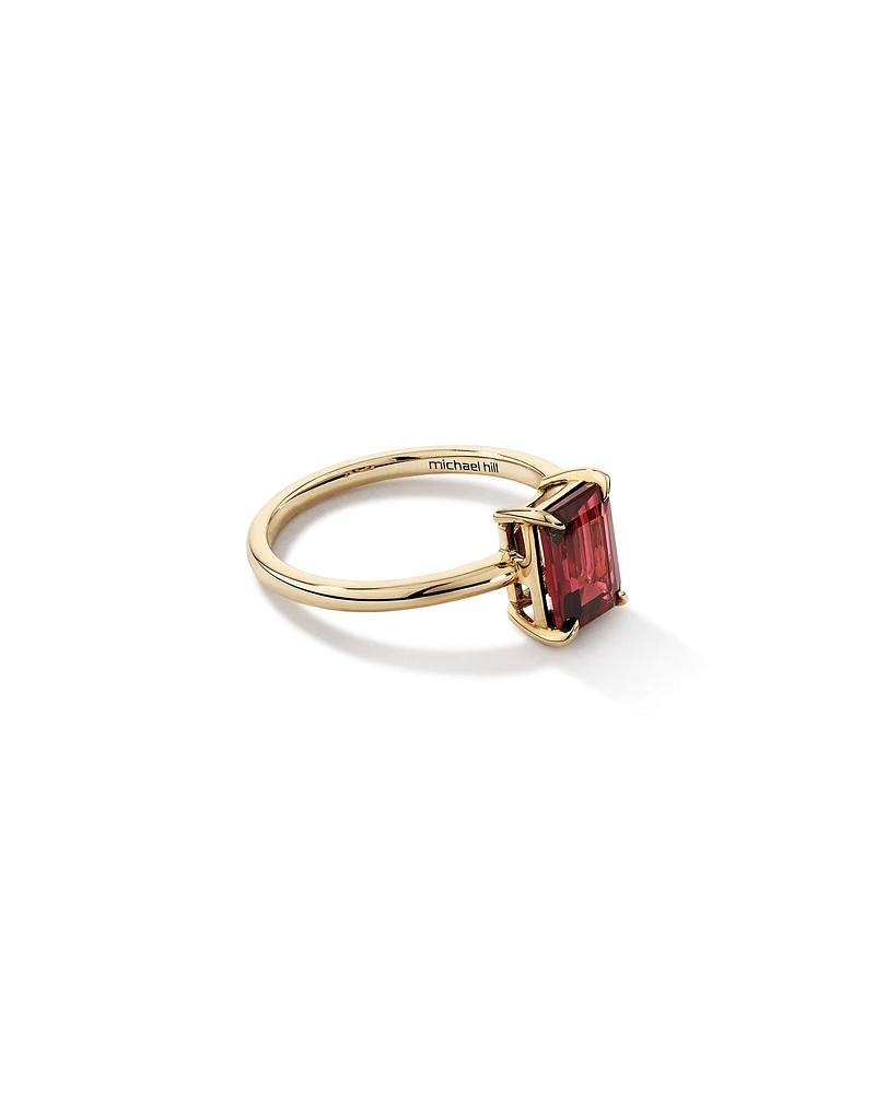 Garnet Ring in 10kt Yellow Gold