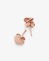 7mm Heart Stud Earrings In 10kt Rose Gold