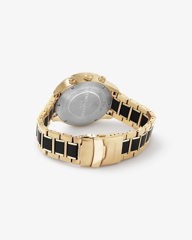 Montre à énergie solaire en acier inoxydable bleu pour homme