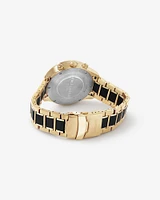 Montre à énergie solaire en acier inoxydable bleu pour homme