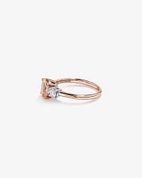 Ring with Morganite & 0.40 Carat TW of Diamonds in 10kt Rose Gold