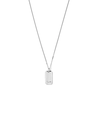 Plaque d'identité en argent sterling avec diamant