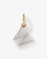 Diamond Letter W Initial Pendant in 10kt Yellow Gold