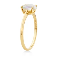 Solitaire Ring with Opal in 10kt Yellow Gold