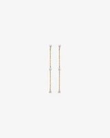 0.32 Carat TW Fancy Cut Laboratory-Grown Diamond Drop Earrings in 10kt Yellow Gold