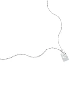 Carat TW Laboratory-Grown Diamond Solitaire Pendant in 14kt White Gold