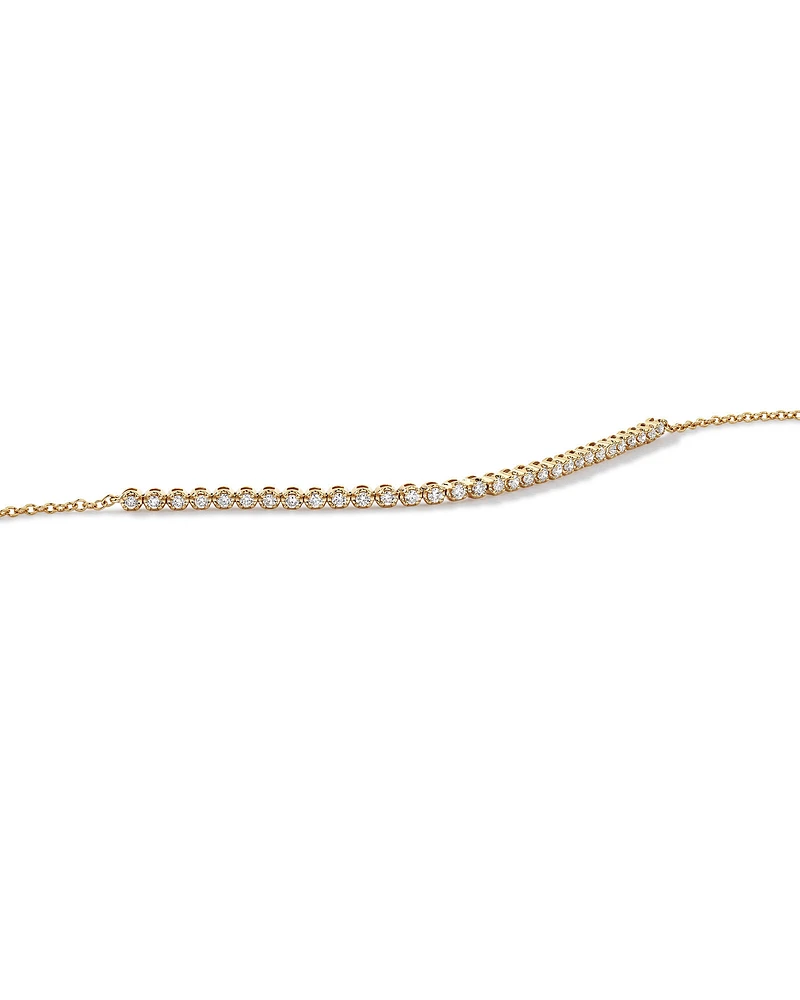 0.50 Carat TW Laboratory-Grown Diamond Tennis Bracelet in 10kt Yellow Gold