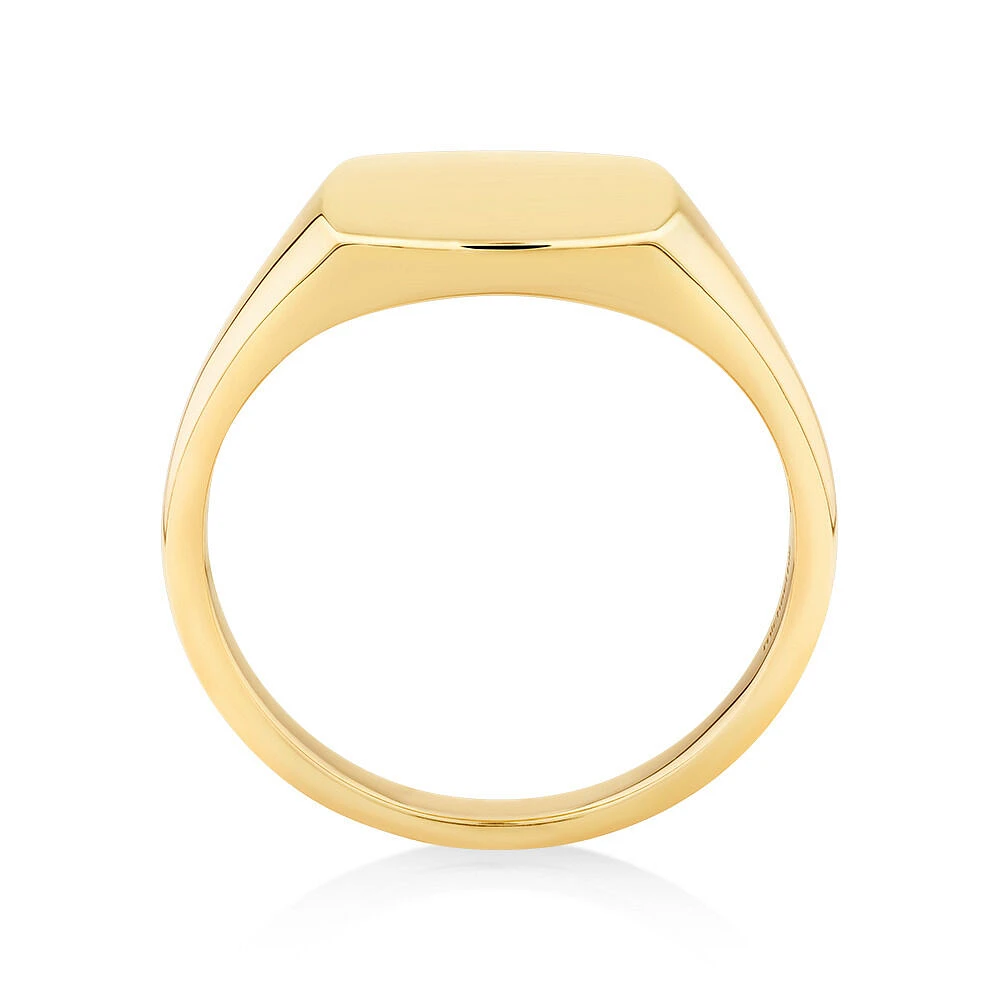 Square Signet Ring in 10kt Yellow Gold