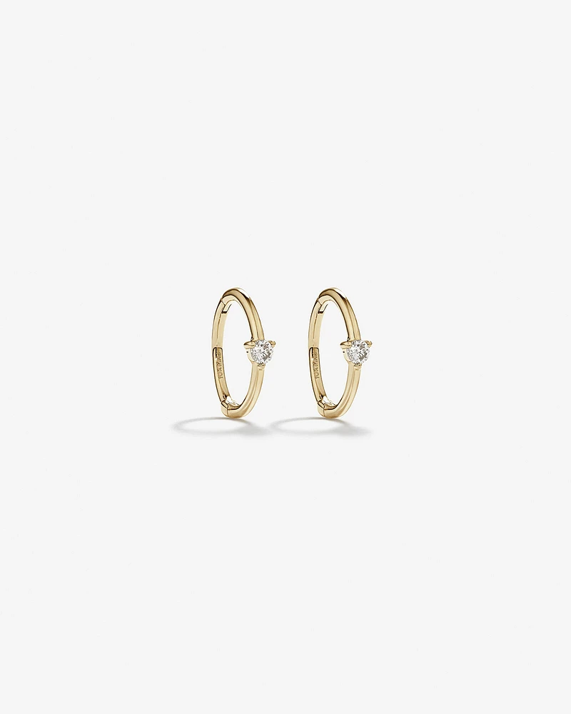 Diamond Accent Sleeper Earrings in 10kt Gold