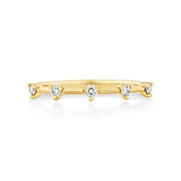 Diamond Studded Ring in 10kt Yellow Gold