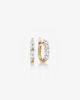 Hoop Earrings with 0.5 Carat TW of Diamonds in 14kt Yellow & White Gold