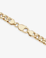 55cm (22") 7.5mm-8mm Width Solid Curb Chain in 10kt Yellow Gold