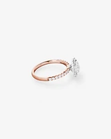 1.79 Carat TW Round Brilliant Laboratory-Grown Diamond Halo Engagemet Ring in 14kt White Gold