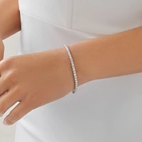 Bracelet de tennis en diamants de 0,50 carats TW en argent sterling