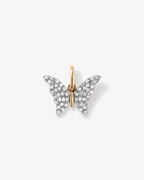 Diamond Butterfly Pendant in 10kt Yellow Gold