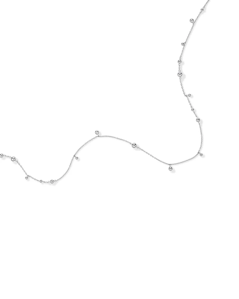 60cm (24") Bead Necklace in Sterling Silver