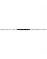 0.87 Carat TW Black Diamond Tennis and Paperclip Chain Men's Bracelet in Sterling Silver