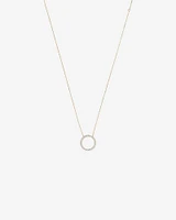 0.85 Carat TW Laboratory-Grown Diamond Circle Necklace in 10kt Yellow Gold