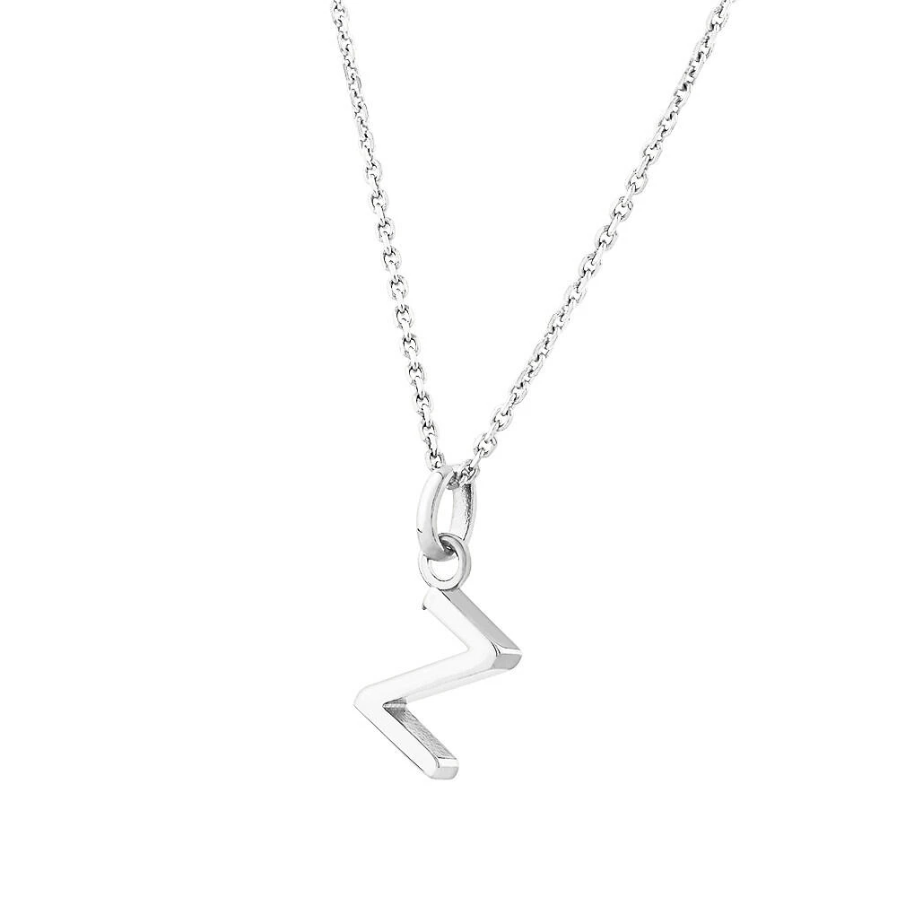 "U" Initial Pendant in Sterling Silver