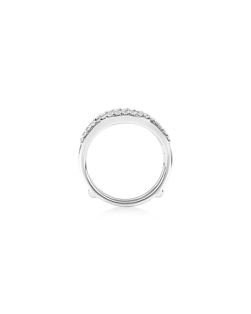 Bague complémentaire en or blanc 14 K avec diamants totalisant 0,75 ct